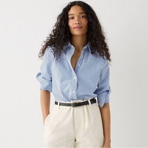 J. crew striped stretch cotton shirt